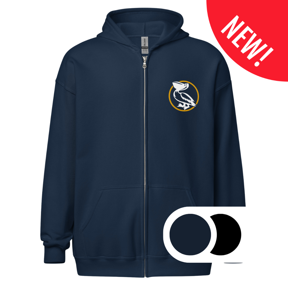 PHSS Zip Hoodie - Dark — Pelican Harbor Seabird Station